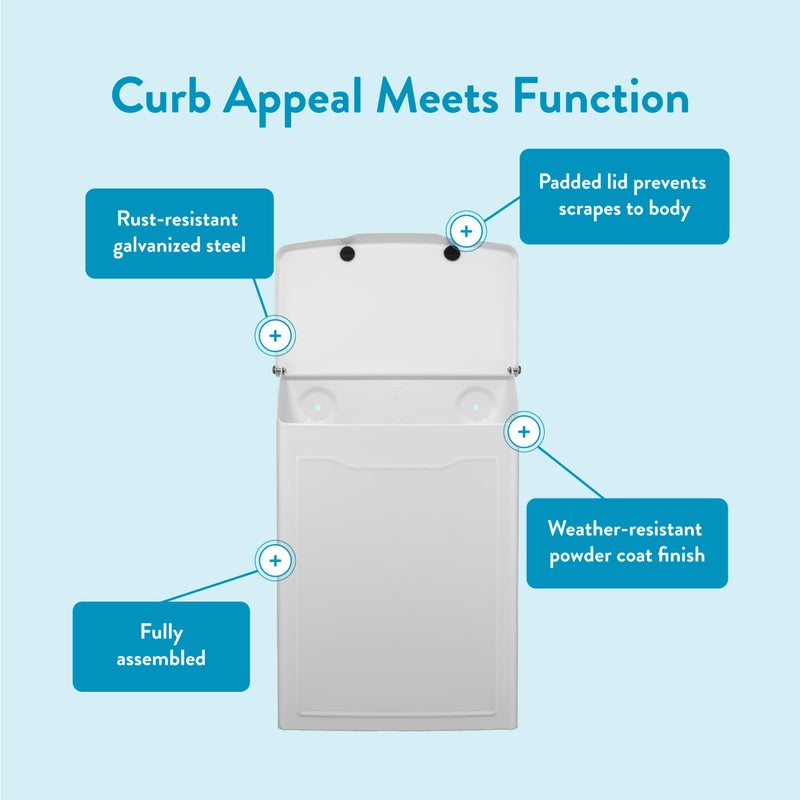 ARCHITECTURAL MAILBOXES 2681W White Marina Wall Mount Mailbox, Small - Image 4